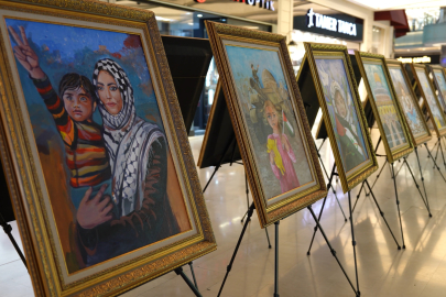 Konya'da Gazzeli çocuklardan 'Sessiz Fırçalar'