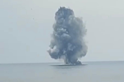 Ordu Ünye’de kıyıya vuran insansız deniz aracı kontrollü patlatıldı