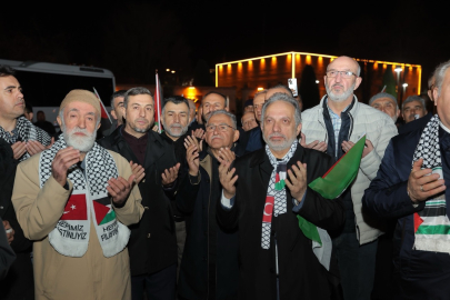 Kayseri'de Filistin için omuz omuza dayanışma