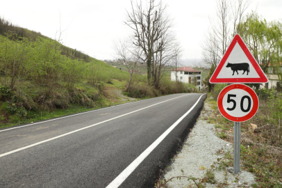 Ordu’da tamamlanan yollarda trafik güvenliği artırılıyor