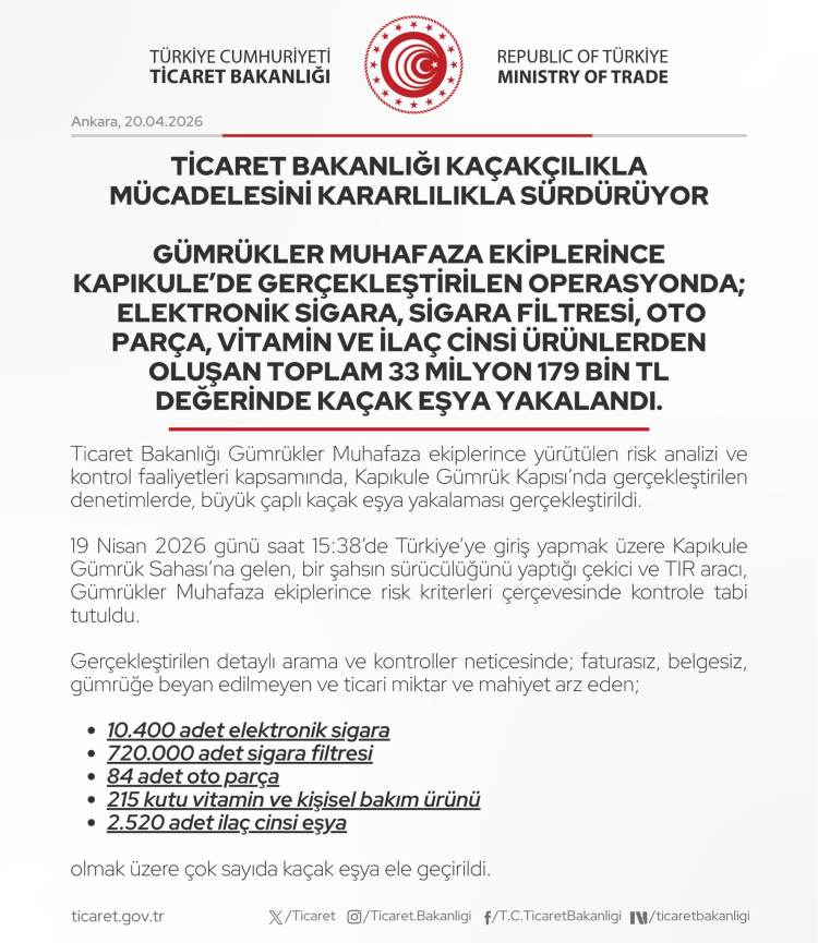 Kapıkule’de dev kaçakçılık operasyonu