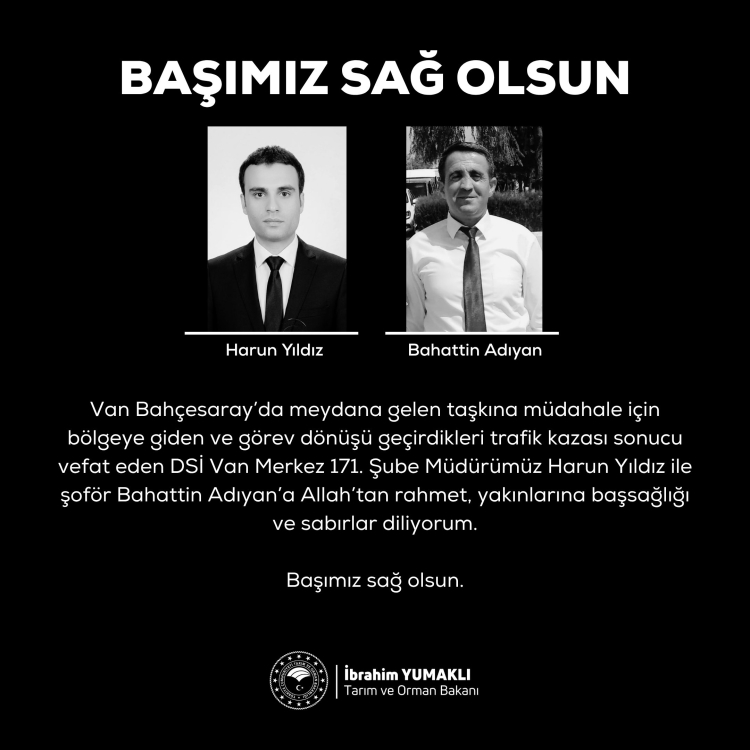 Van’da DSİ personeli görev dönüşü kaza yaptı! 2 ölü