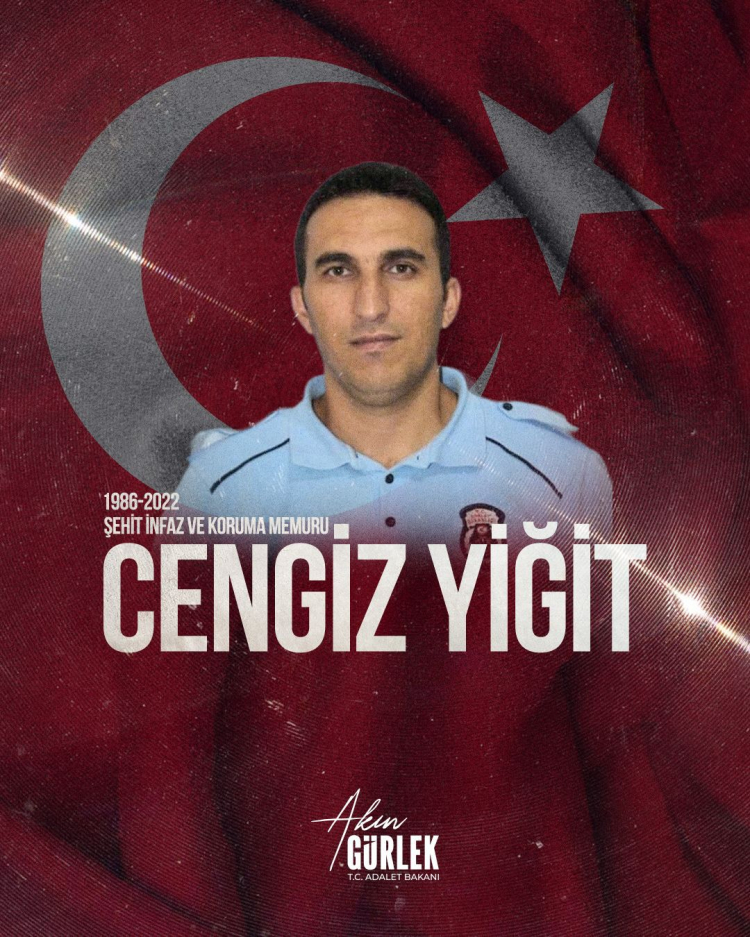 Bakan Gürlek’ten şehit Cengiz Yiğit için anma mesajı