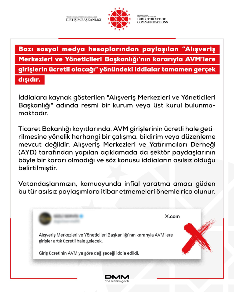 AVM’lere girişler ücretli mi olacak? İşte o açıklama