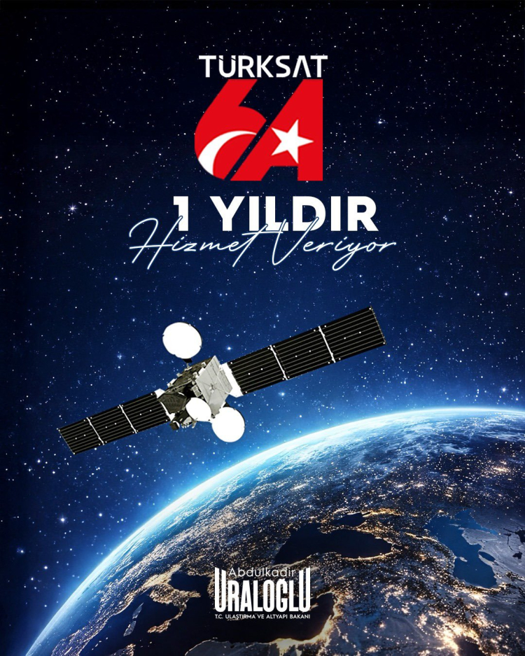 TÜRKSAT 6A uzayda 1 yaşında