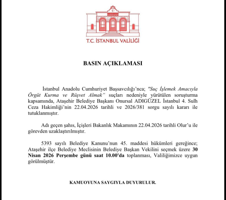 Ataşehir’de başkanlık için seçim günü belli oldu