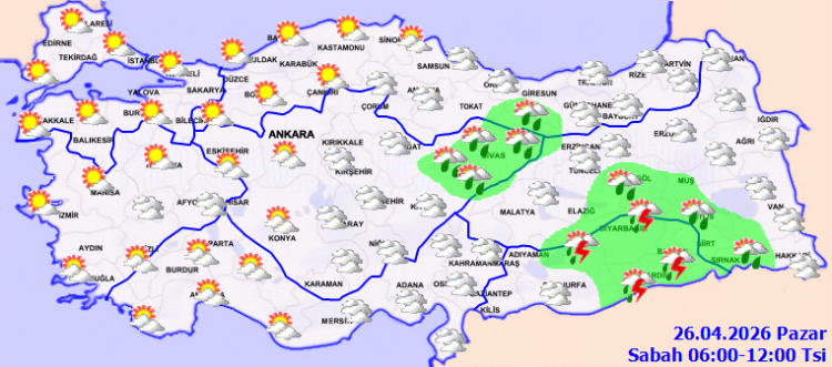 Yurtta bugün hava nasıl olacak?