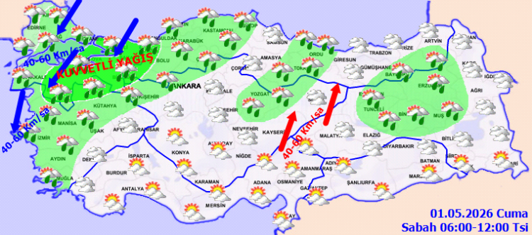 Marmara ve Karadeniz’de kuvvetli yağış uyarısı