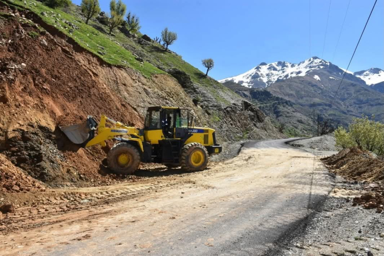 Mereto Dağı yolunda onarım çalışmaları başladı