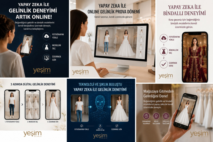 Kayseri’de yapay zeka destekli gelinlik dönemi… Adaylar modelleri dijital olarak deneyebiliyor