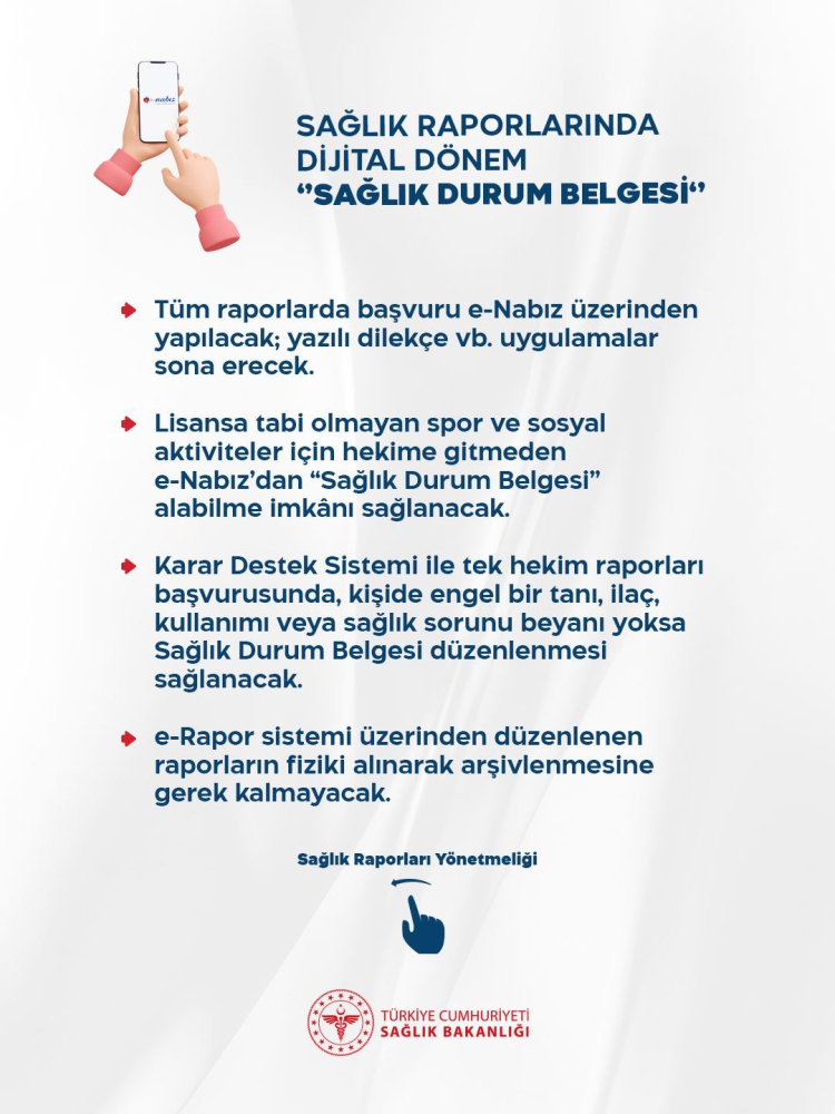 Sağlık raporlarında dijital dönem başladı… Sağlık Kurulu rapor süreçleri kolaylaştırıldı