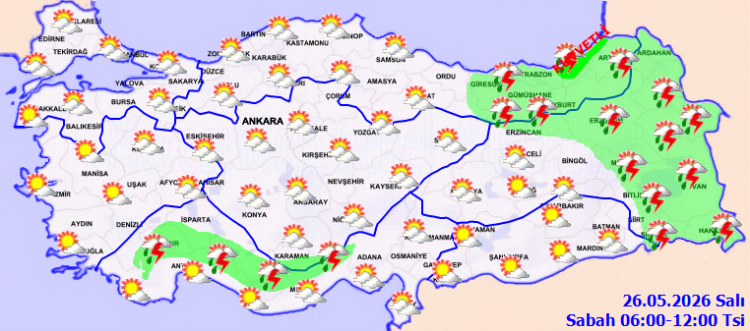 Rize ve Artvin’e kuvvetli yağış uyarısı! Yurt geneli bugün hava nasıl olacak?