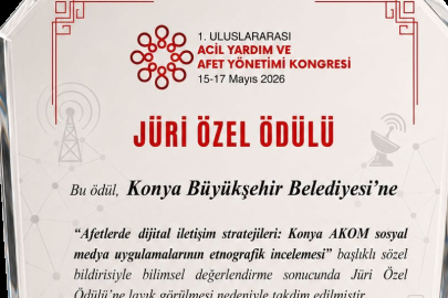 Konya AKOM’a uluslararası kongreden jüri özel ödülü