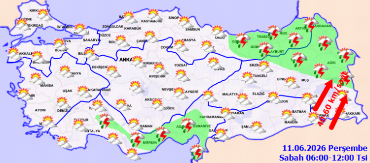 11 Haziran 2026 hava raporu… Bugün hava nasıl olacak?