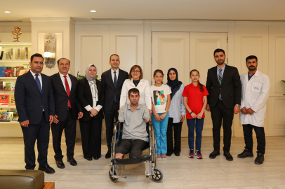 Gaziantep'te Başkan Şahin engelli Doğruyol'la bir araya geldi