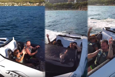 Bodrum’da Ferrari’li deniz keyfi!