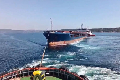Çanakkale Boğazı’nda 142 metrelik gemi emniyete alındı