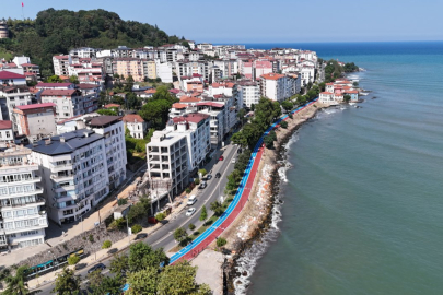 Ordu Ünye’de bisiklet ve yürüyüş yolu tamamlanıyor