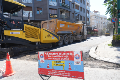Maltepe’de asfalt çalışması tüm hızıyla sürüyor