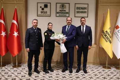 Konya İtfaiyesi'nden Başkan Altay'a nezaket