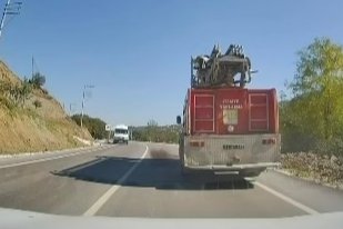 Yığılca’da itfaiye aracının yola çıkışı tepki çekti