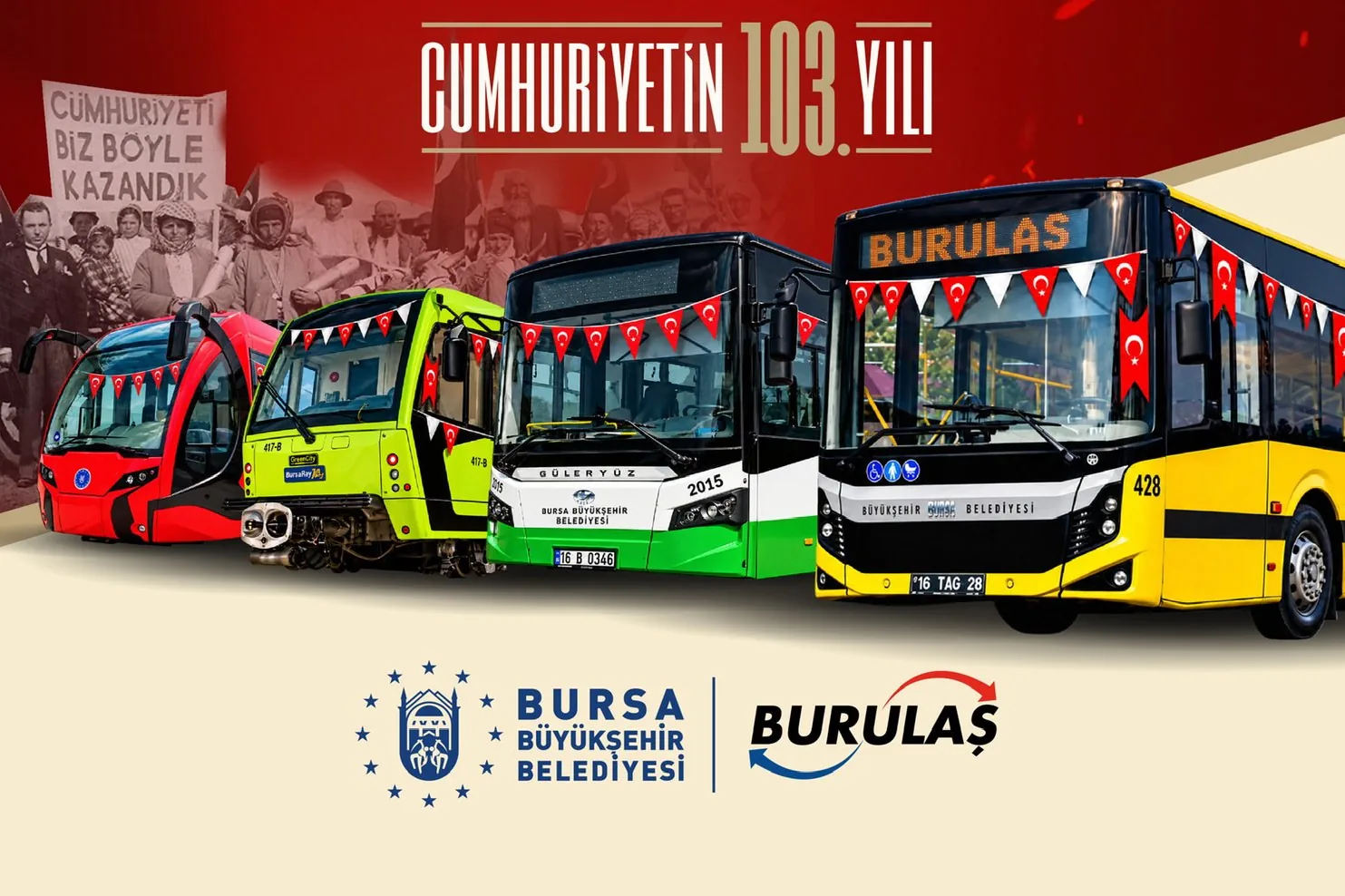 Bursa’da toplu ulaşım 25 saat ücretsiz olacak