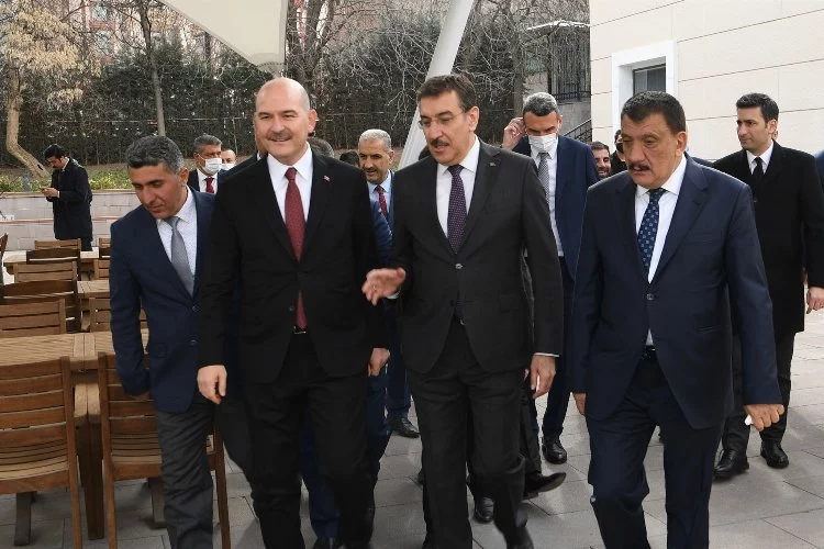 Başkan Gürkan, muhtarlarla birlikte Bakan Soylu ile Ankara'da bir araya geldi 