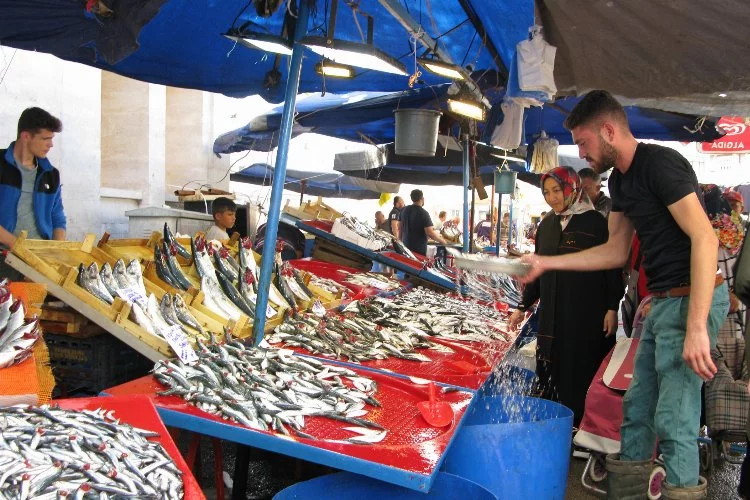 Bursa Yenişehir'de balık tezgâhları şenlendi