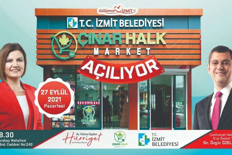 Başkan Hürriyet ve CHP’li Özel Çınar Halk Marketi açıyor