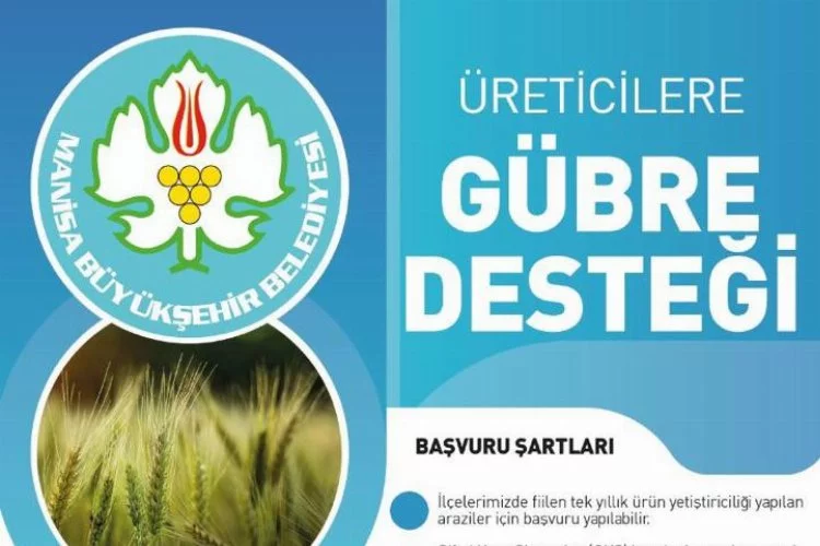 Manisa Büyükşehir'den üreticilere 3,1 milyon liralık gübre desteği
