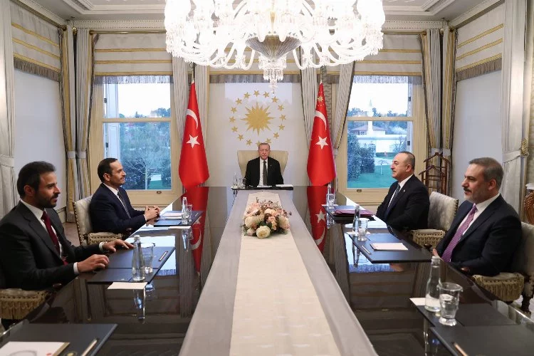 Cumhurbaşkanı Erdoğan, Katar Dışişleri'ni kabul etti 