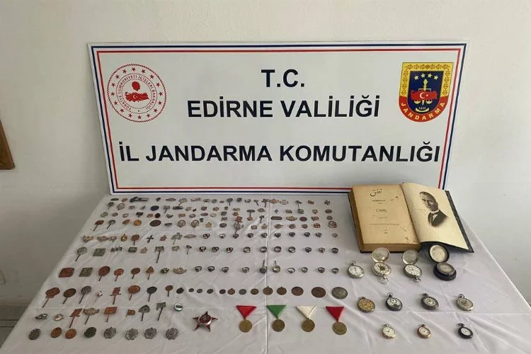 Edirne Jandarması'ndan Uzunköprü'de tarihi eser operasyonu