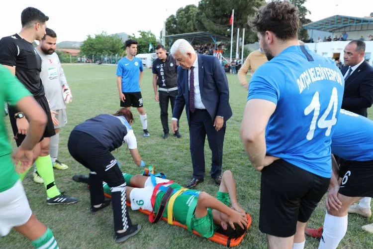 Muğla'da futbolcuya ilk müdahale Başkan Gürün’den