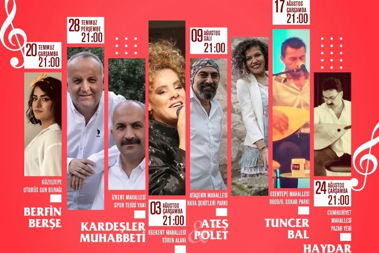 İzmir Çiğli'de sahne yerel sanatçıların