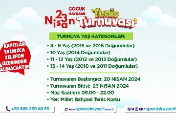 Kayseri'de  23 Nisan’a özel turnuva