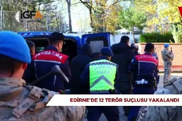 Edirne'de 12 terör suçlusu yakalandı
