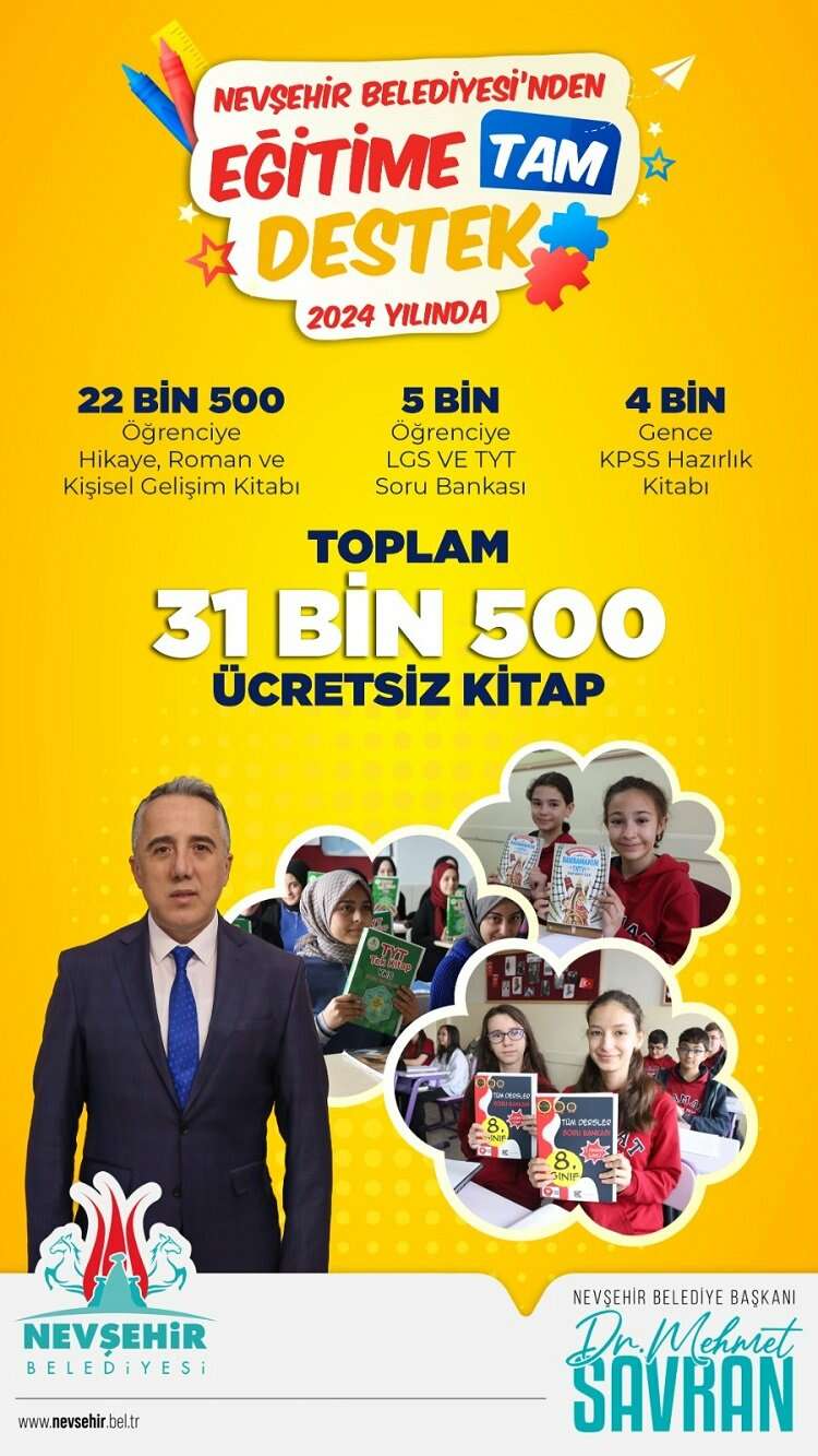 Nevşehir Belediyesi'nden eğitime tam destek